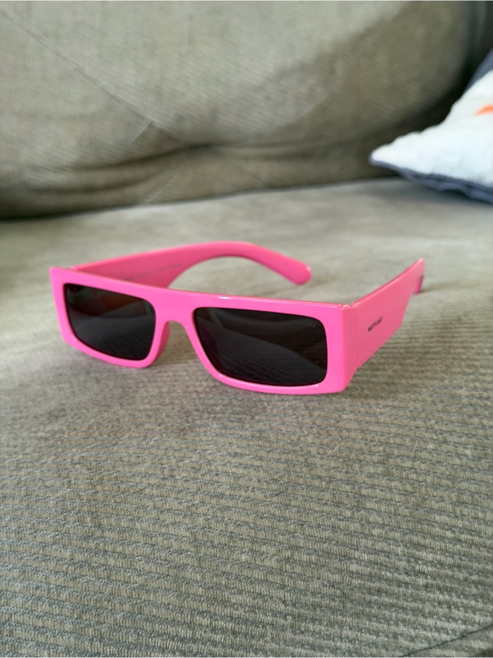 Matt & Nat Hot Pink Rectangular Sunglasses with Black Lenses